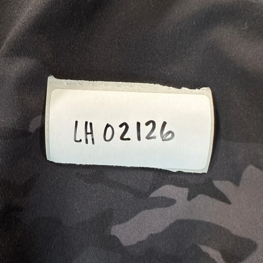 Camo Jogger Pants Size M Black Gray Camouflage Athletic Gym Lounge Spandex Blend